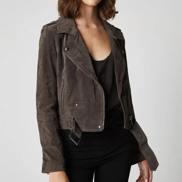 BLANKNYC Suede Moto Jacket - Picture 1 of 3